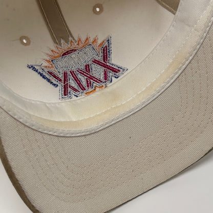 Sports Specialties SF 49ers hat in beige with a vintage design, view from the inside