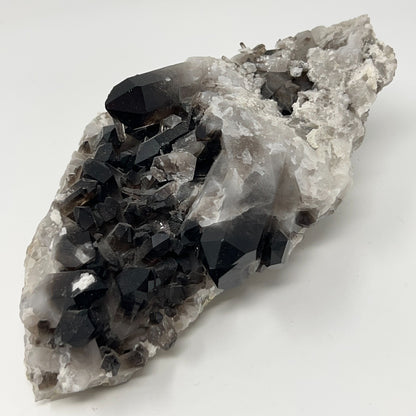 Unbranded Vintage Smoky Quartz Crystal Cluster in Dark Gray Color with Natural Form