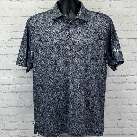 Cutter & Buck SNJGA Short Sleeve Polo Shirt in Black with a unique pattern for casual wear
