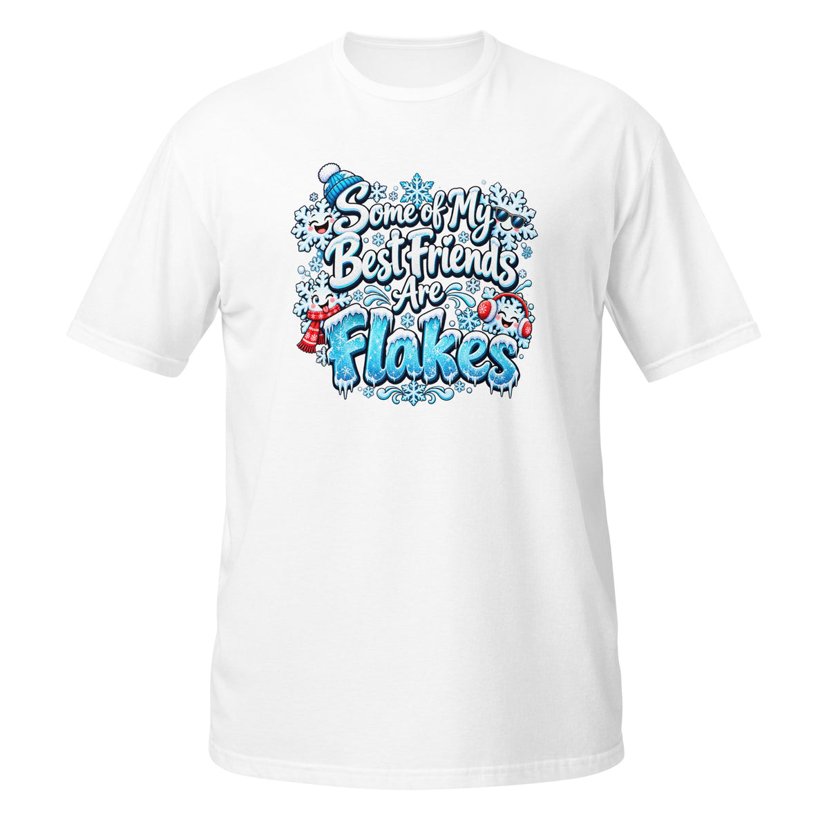 NeonVtg Christmas Snowflake T-shirt in white with fun snowflake design and vintage style