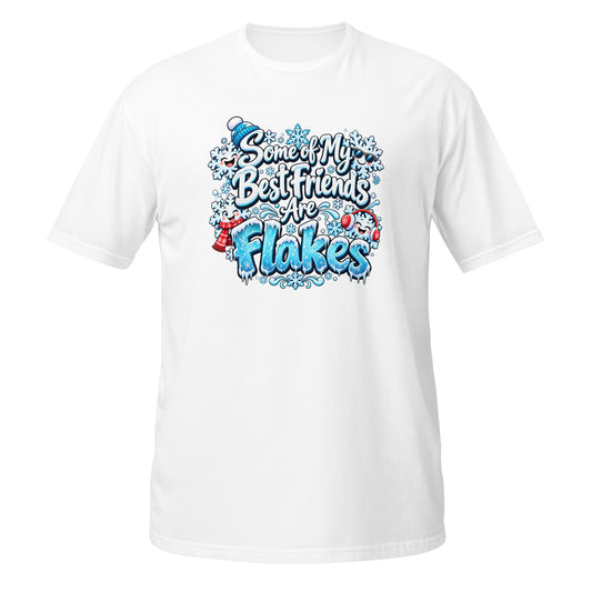 NeonVtg Christmas Snowflake T-shirt in white with fun snowflake design and vintage style