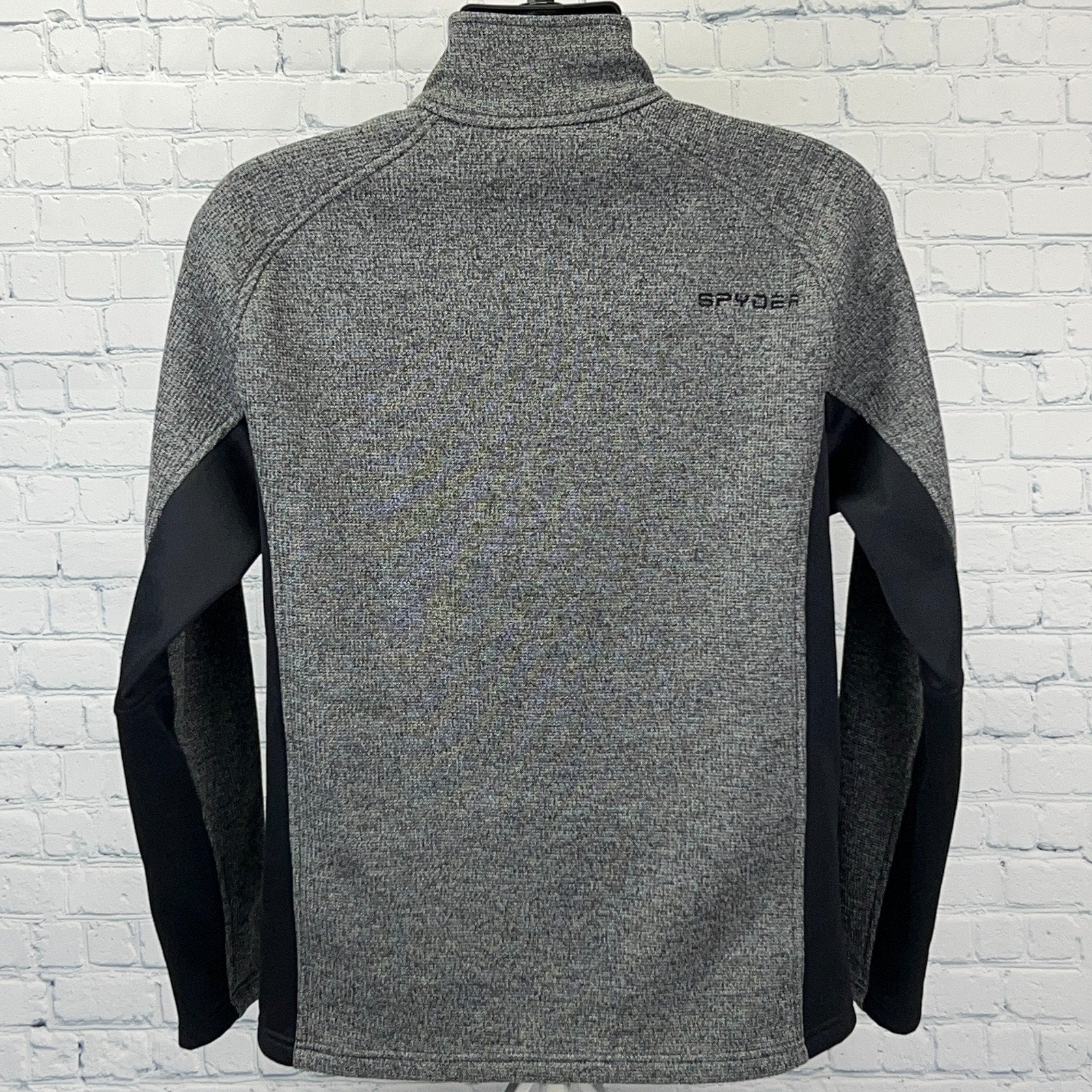 Spyder Modern Mens Pullover Sweater in Gray Size Large Back View