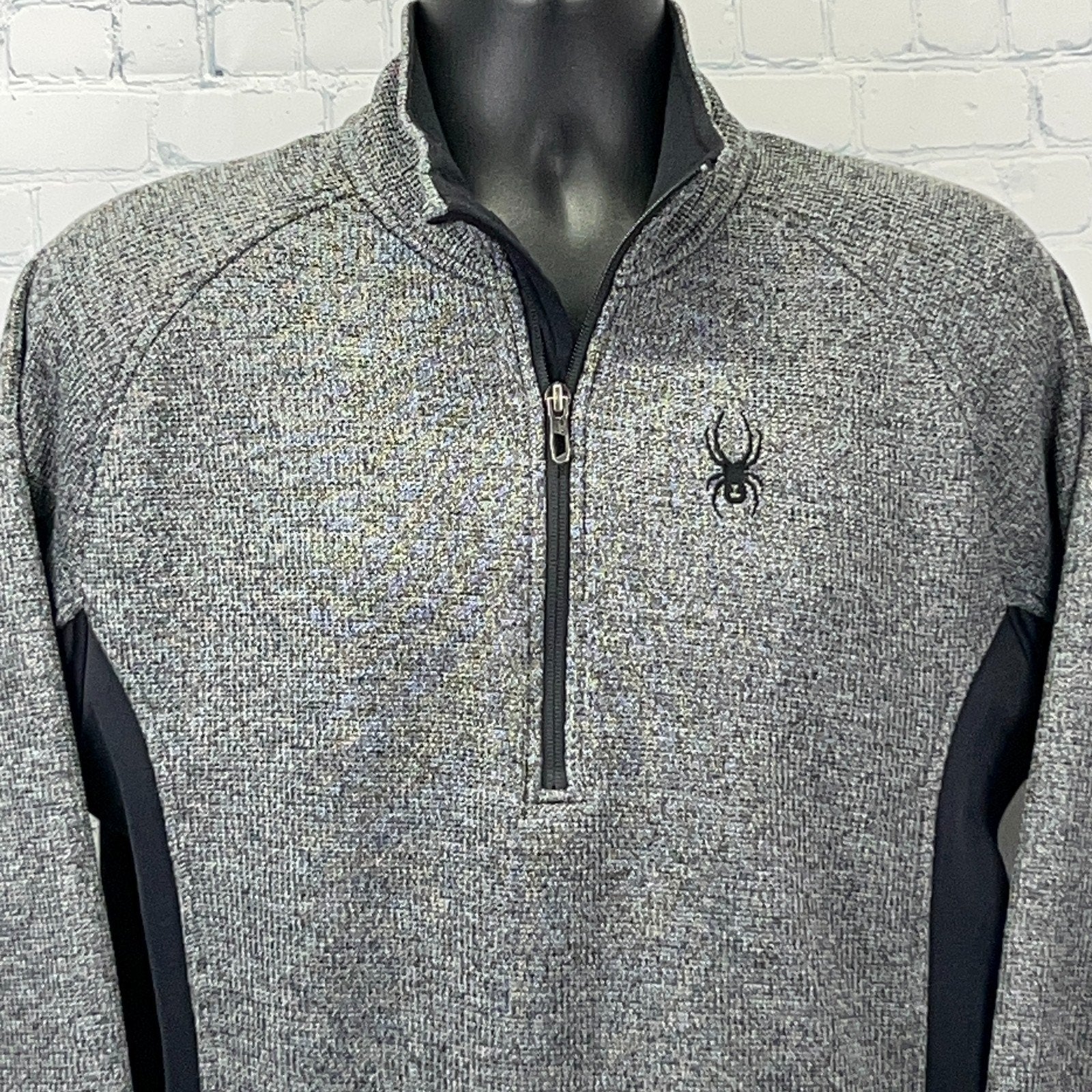 Spyder Mens Pullover Sweater in Grey Size M Front View