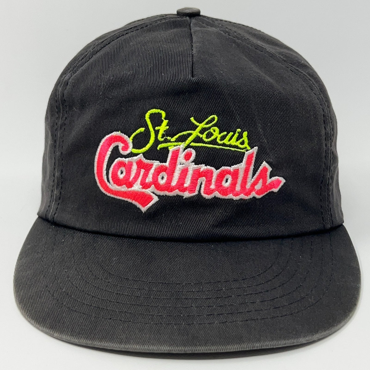 Vintage black St Louis Cardinals baseball cap with embroidered team logo