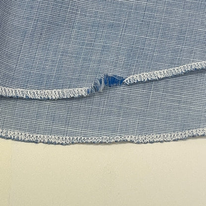 Vintage Cowboy Shirt in Light Blue with Short Hem, Front View, Size Medium, Vintage