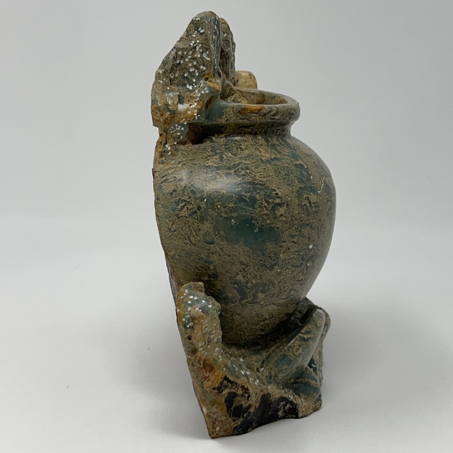 Unbranded vintage stone vase with unique shape and textured design