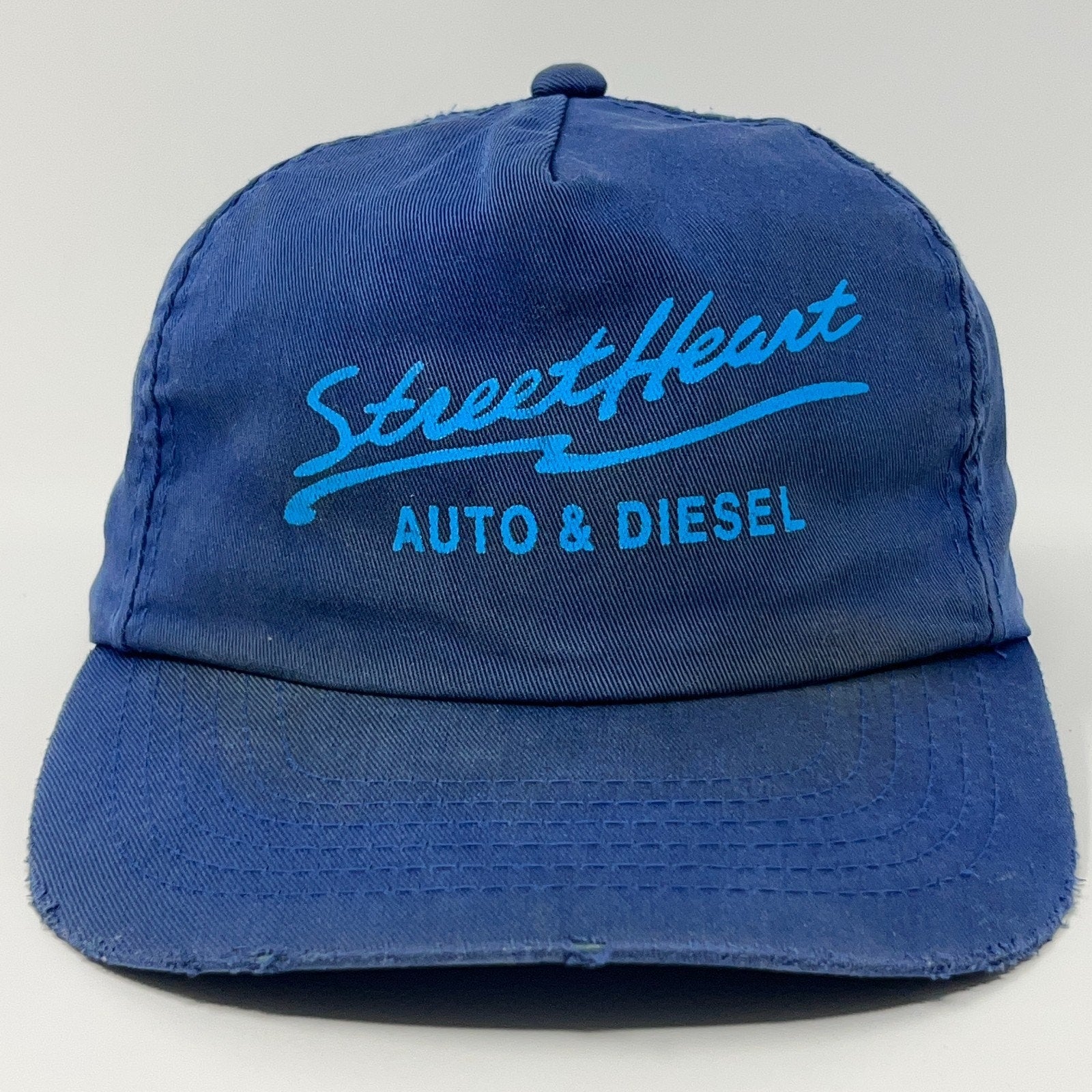 Vintage blue cap featuring Street Heart Auto and Diesel logo on the front for automotive enthusiasts
