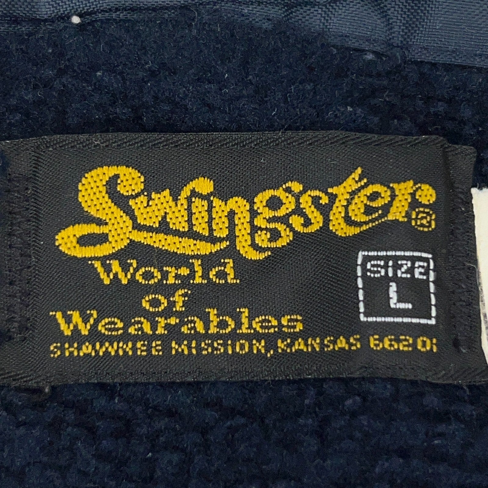 Swingster 90s Union Jacket in Navy Size L Front view vintage