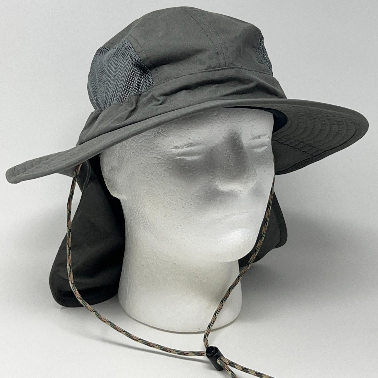 The North Face Vintage Boonie Hat in Gray with Mesh Panels and Adjustable Chin Strap