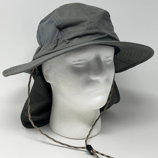 The North Face Vintage Boonie Hat in Gray with Mesh Panels and Adjustable Chin Strap