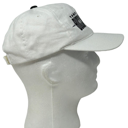 Starter Tampa Bay Buccaneers hat in white, side view, adjustable size, vintage style