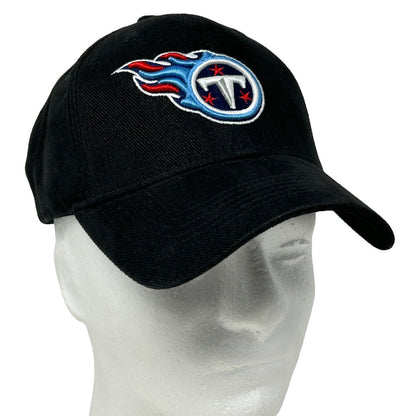 Black Reebok Tennessee Titans Cap with Flames Logo on Front, Adjustable Fit