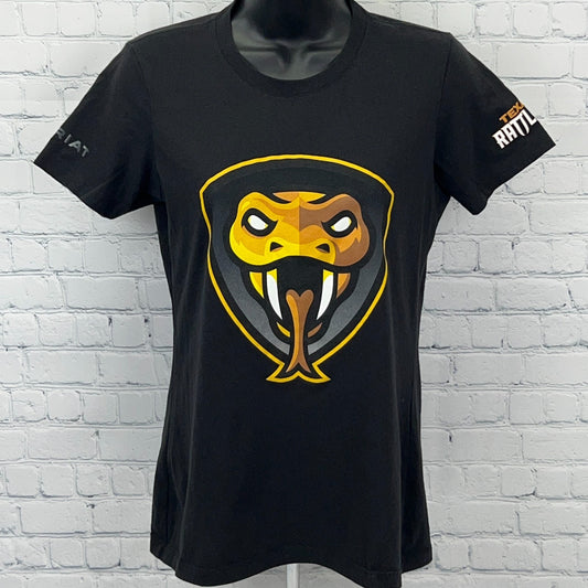 Ariat Texas Rattlers Black T-Shirt in Women's Medium with Bold Snake Logo Design
