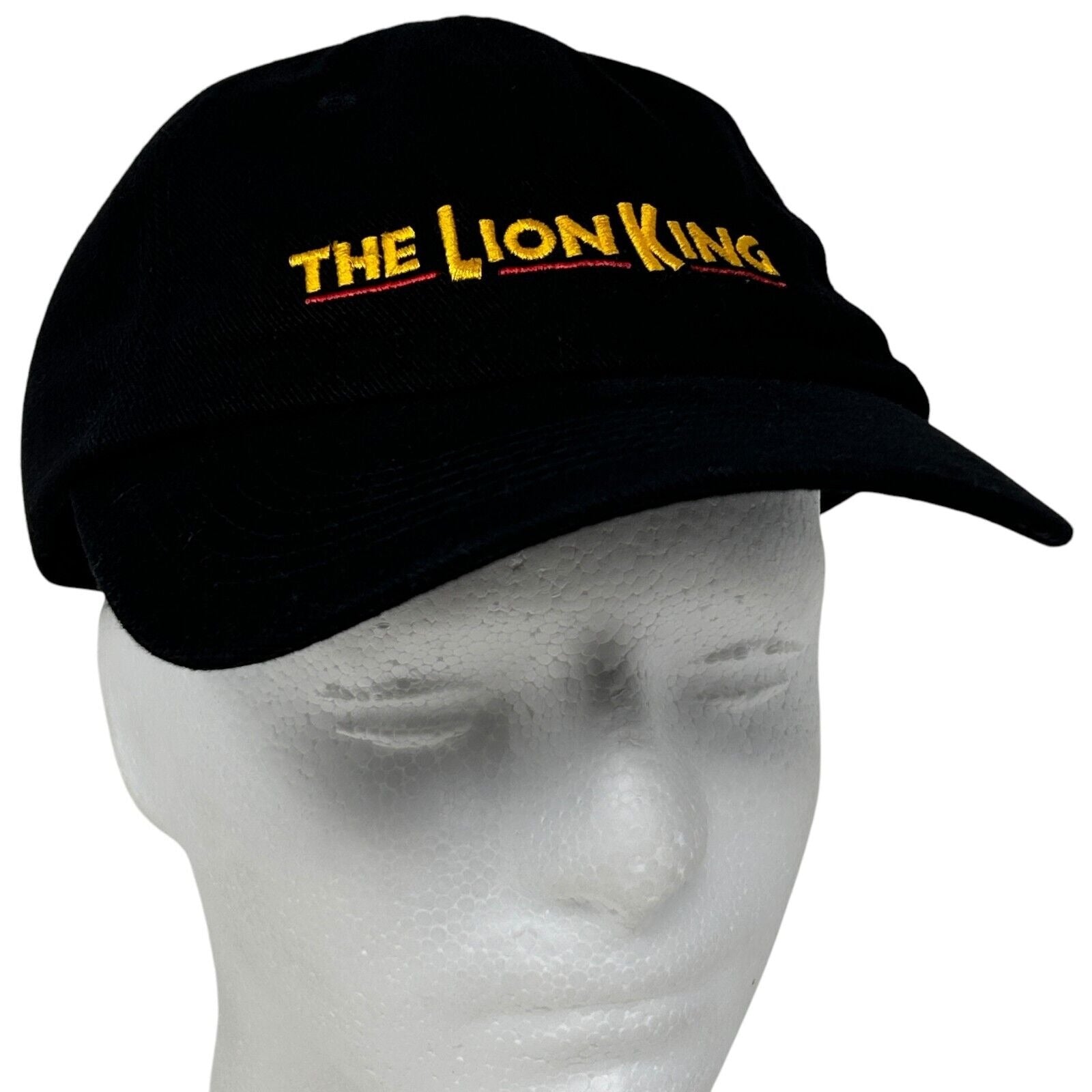 Black Disney The Lion King Baseball Cap with embroidered logo on the front, perfect for fans