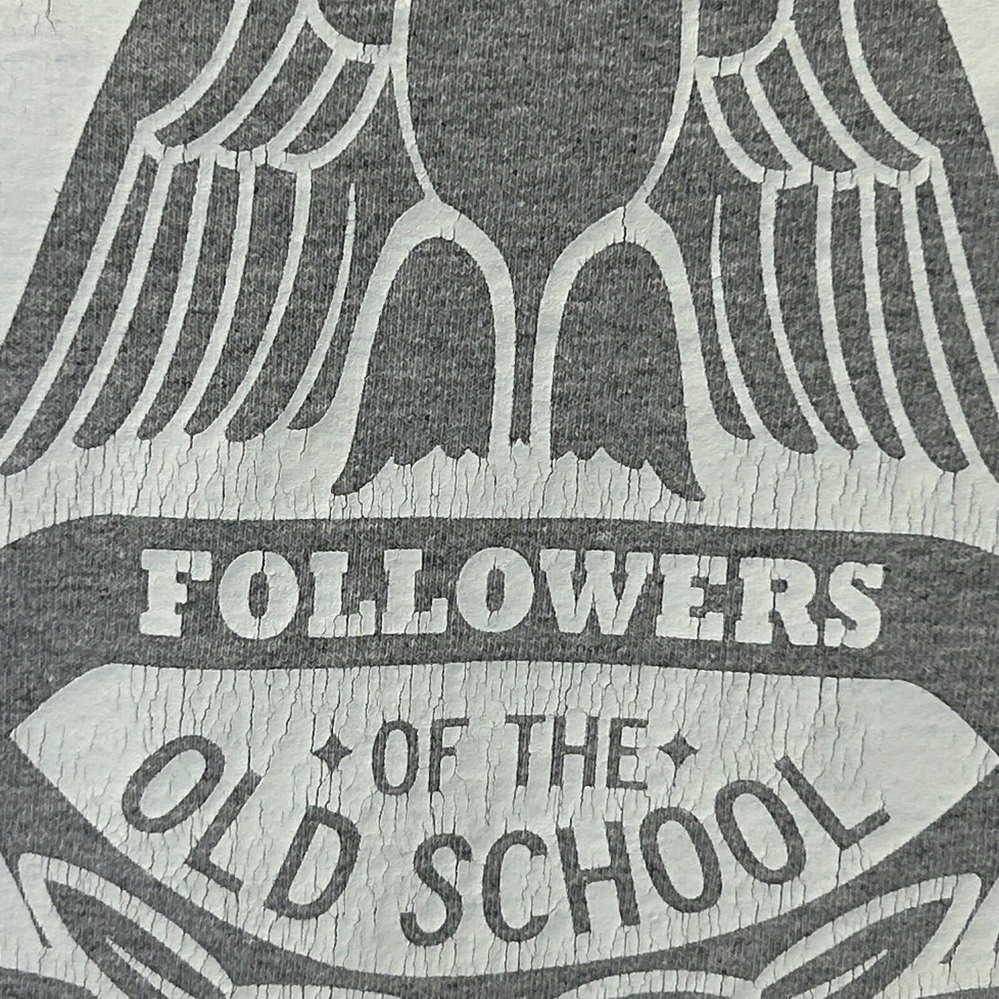 The Hundreds streetwear graphic t shirt in gray showing vintage design and large front print