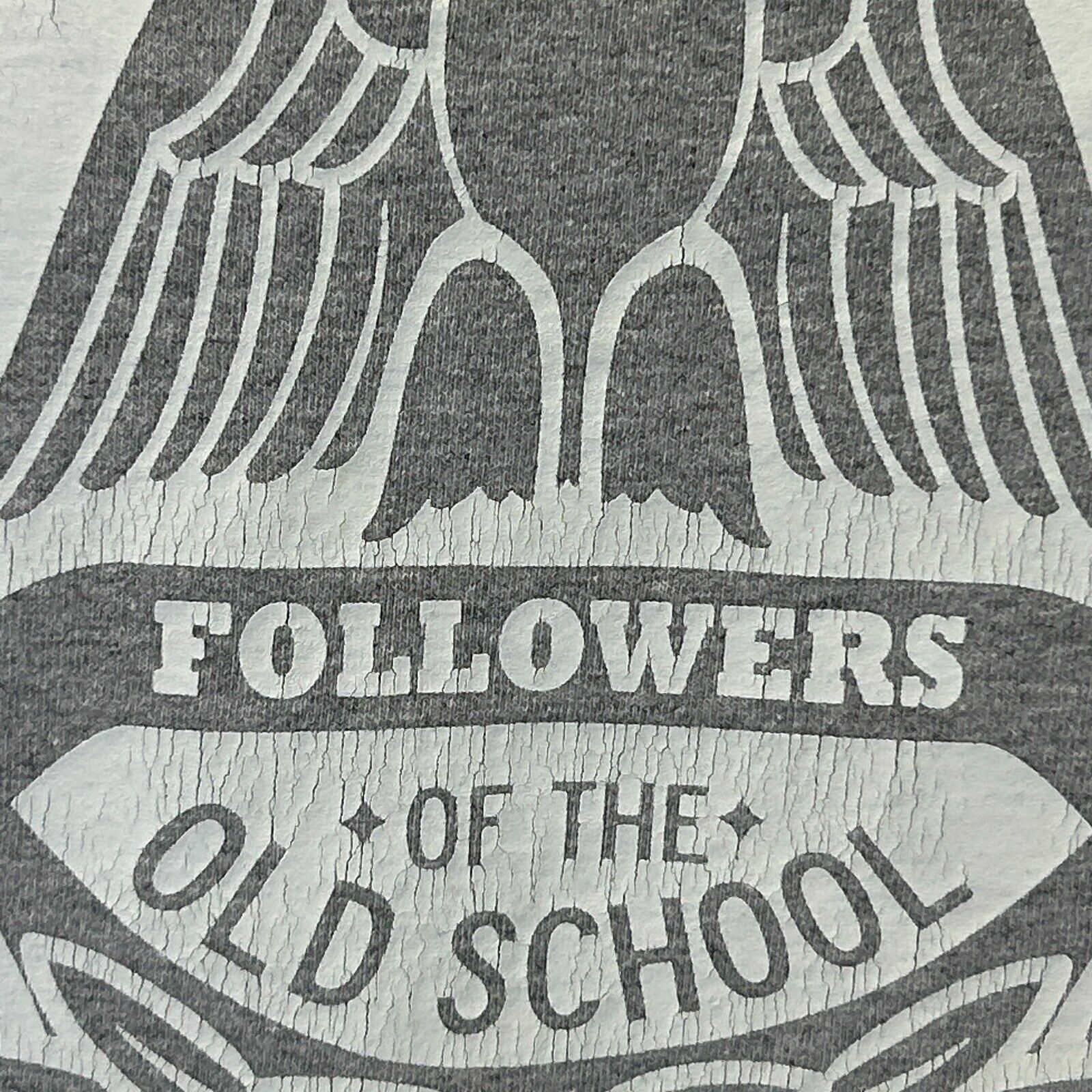 The Hundreds streetwear graphic t shirt in gray showing vintage design and large front print