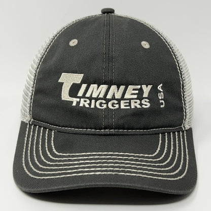 Paramount Timney Triggers Baseball Cap in Black and Gray with Mesh Back for Comfort
