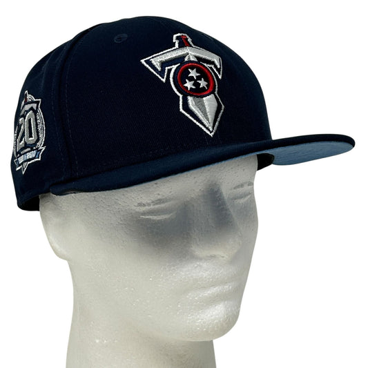 Tennessee Titans 20th Anniversary Baseball Cap Hat Fitted 7 3/4 New Era Blue