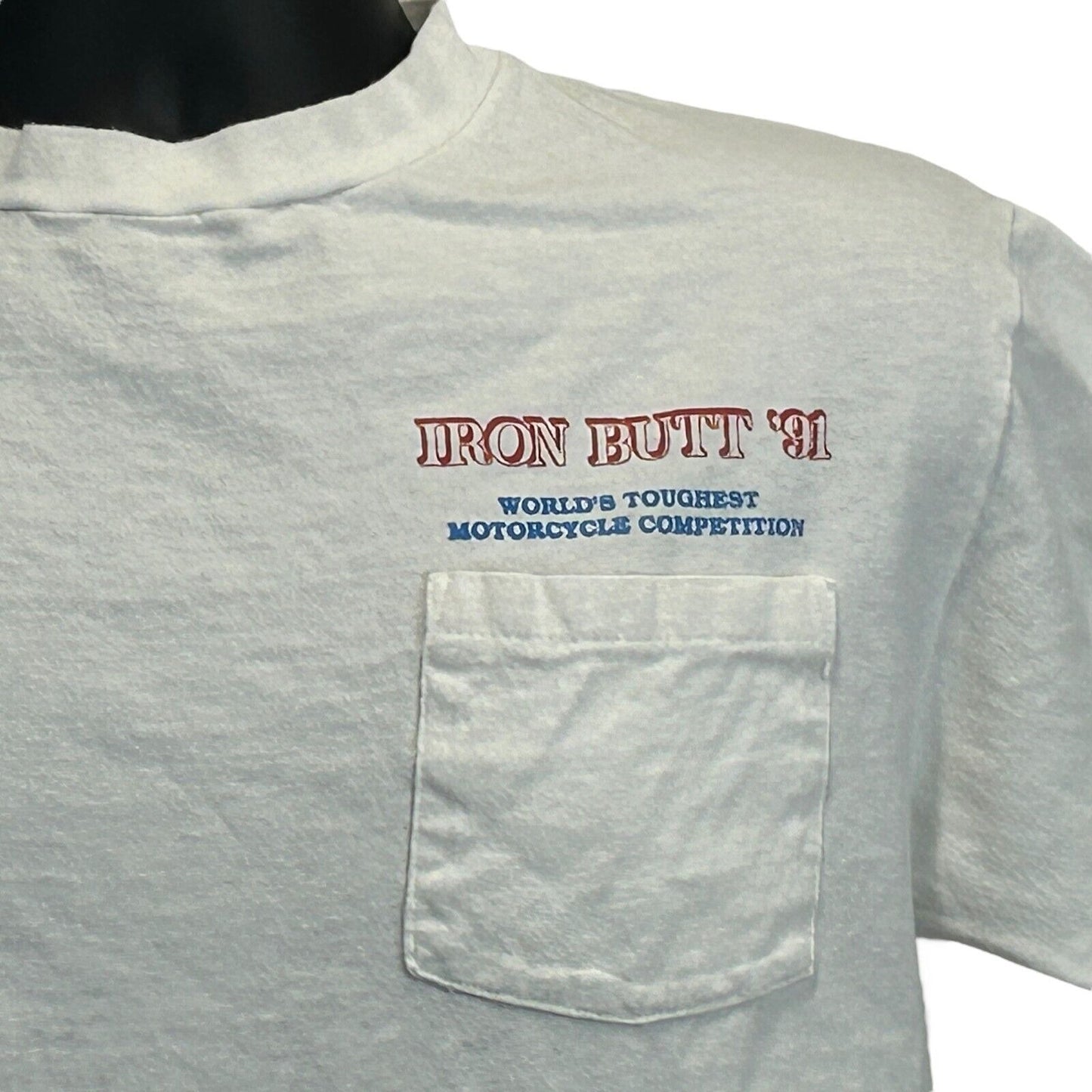 Camiseta de competición de motociclismo vintage Iron Butt para hombre, talla grande, color blanco, de BMW Biker Reno