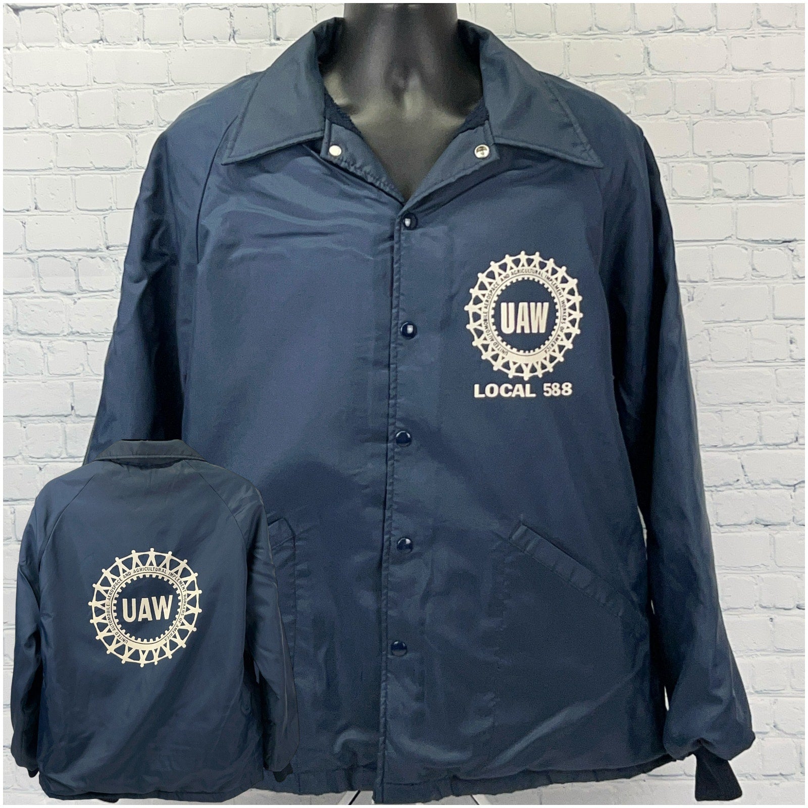 Swingster Vintage Union Jacket Dark Blue Medium Front View