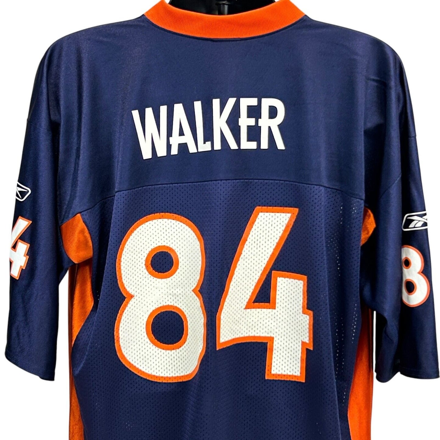 Vintage Denver Broncos Javon Walker Jersey Mens X-Large Blue Mesh NFL 84 T Shirt