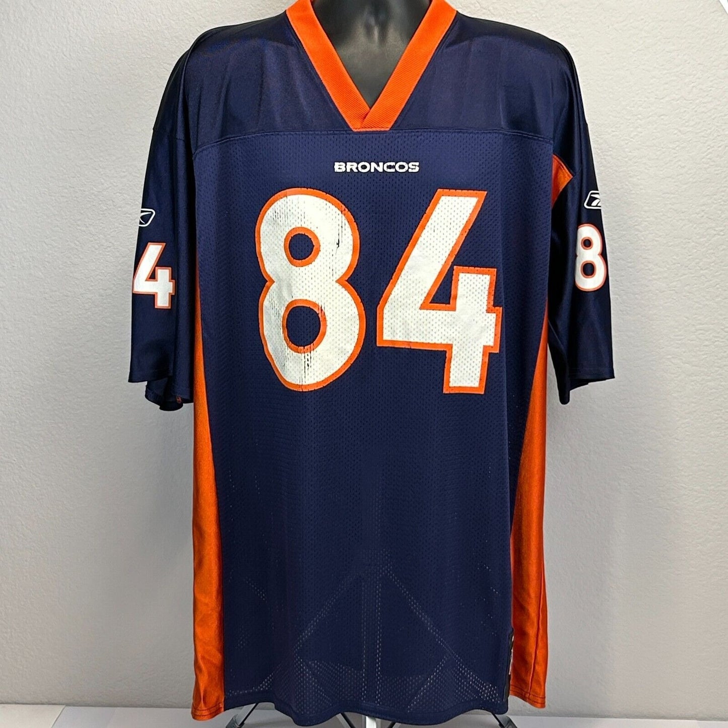 Vintage Denver Broncos Javon Walker Jersey Mens X-Large Blue Mesh NFL 84 T Shirt