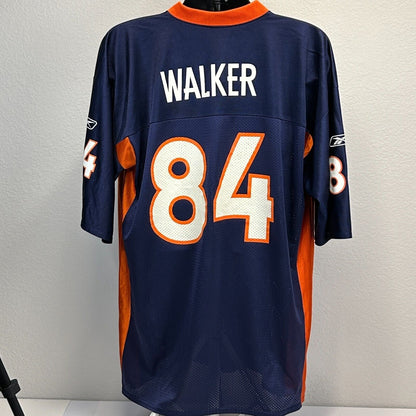 Vintage Denver Broncos Javon Walker Jersey Mens X-Large Blue Mesh NFL 84 T Shirt