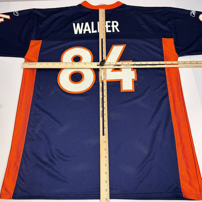 Vintage Denver Broncos Javon Walker Jersey Mens X-Large Blue Mesh NFL 84 T Shirt