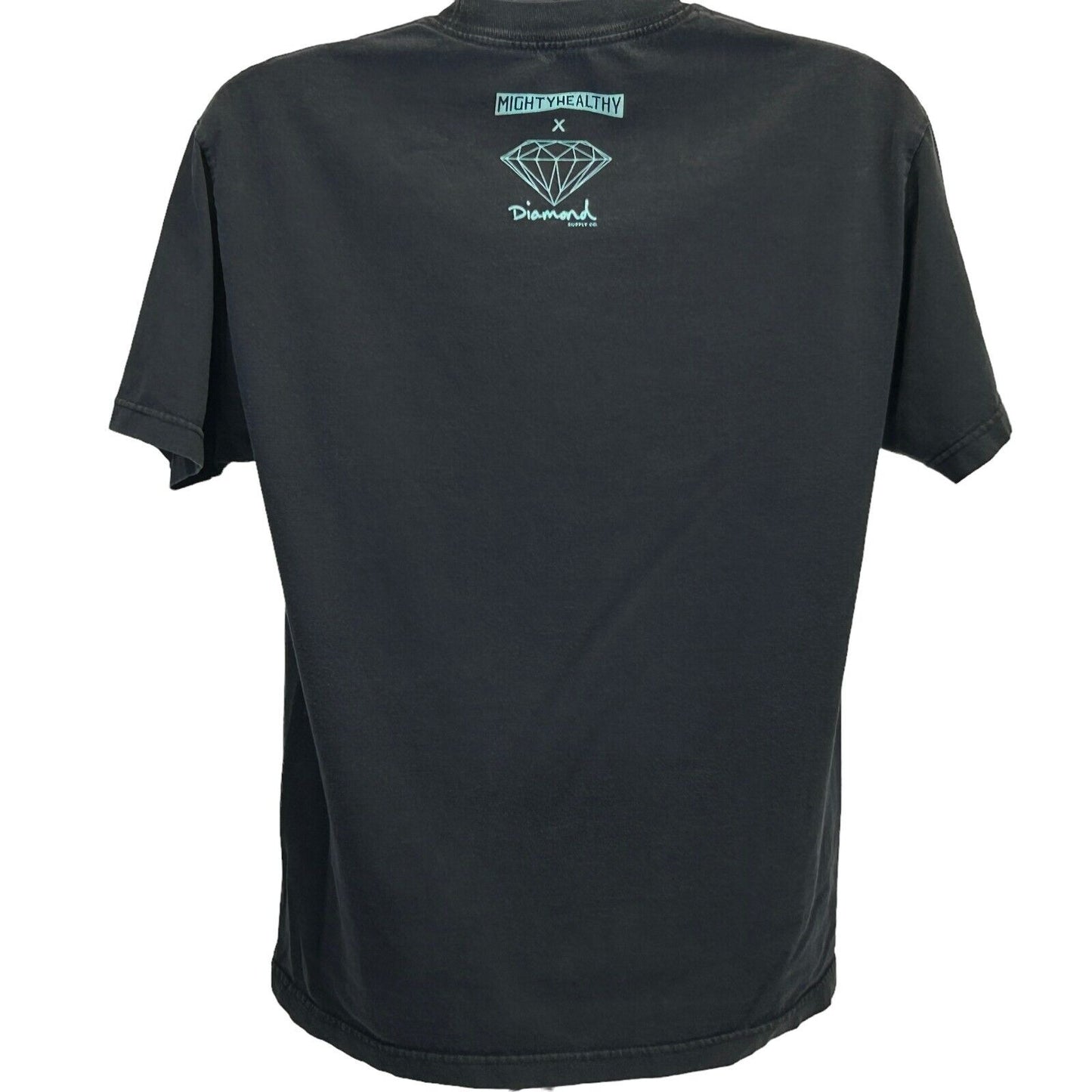 Camiseta de skater negra de gran tamaño para hombre de Diamond Supply Co x Mighty Healthy