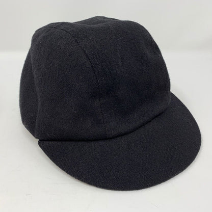 Bloomingdales Aqua Newsboy Hat Womens Black Wool Blend Camp Cap Made In Italy