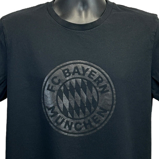 FC Bayern Munchen T Shirt Mens Large Soccer Football Futbol Mia San Mia Black