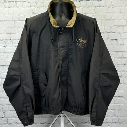 Hartwell vintage black Unisys jacket size x-large with a distinctive collar and logo