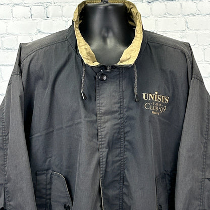 Hartwell Unisys Jacket in black with a gold collar and logo on the front