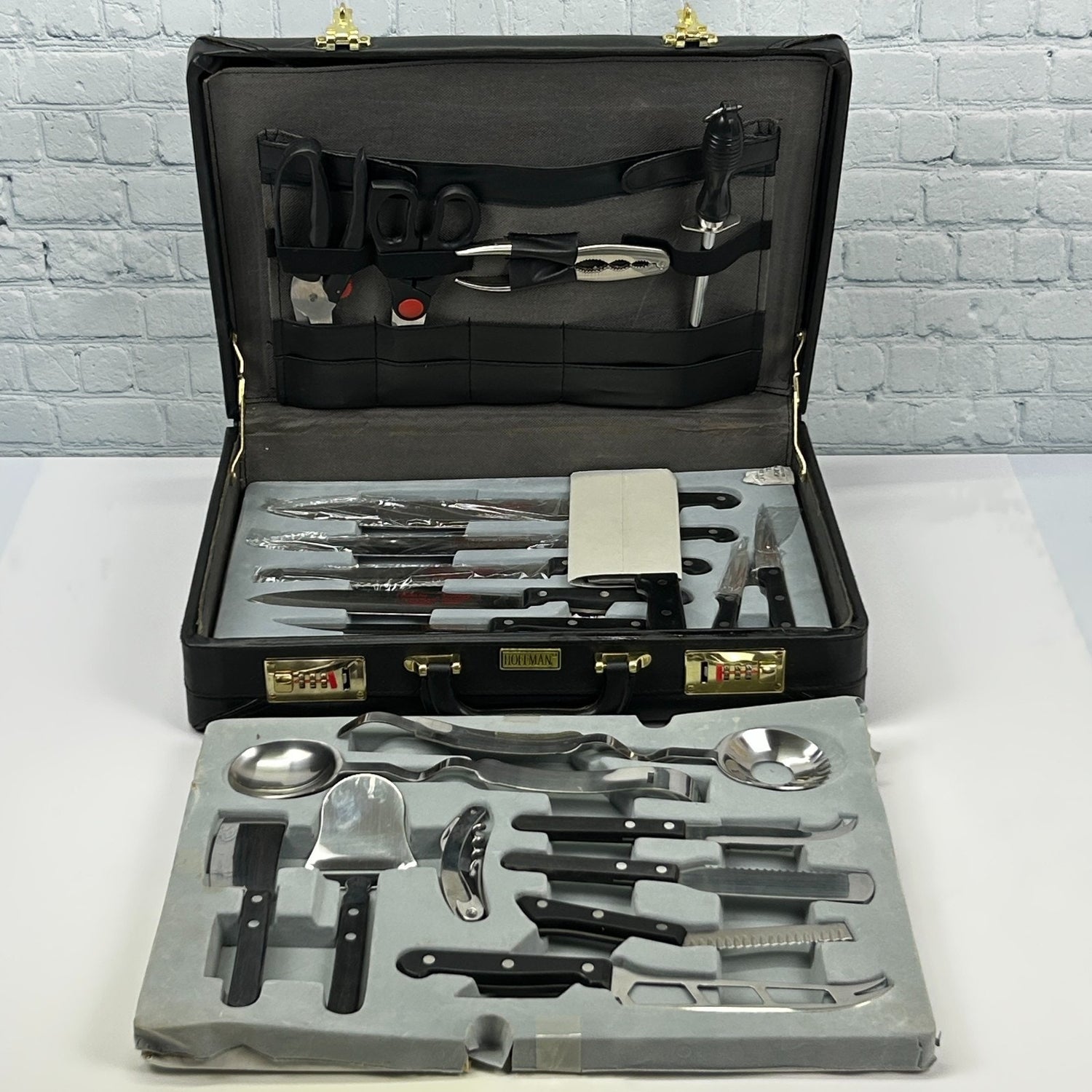 Solingen Bar Set in a black case featuring various high-quality tools for cocktail preparation