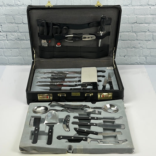 Solingen Bar Set in a black case featuring various high-quality tools for cocktail preparation