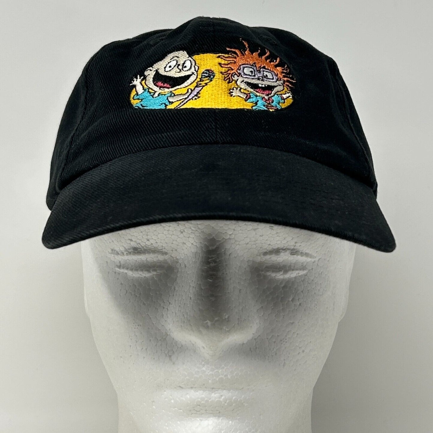 Vintage Rugrats Dad Hat Baseball Cap Nickelodeon Cartoon TV 90s Snapback Black