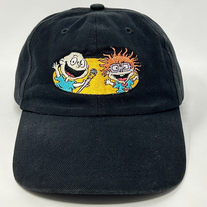 Vintage Rugrats Dad Hat Baseball Cap Nickelodeon Cartoon TV 90s Snapback Black