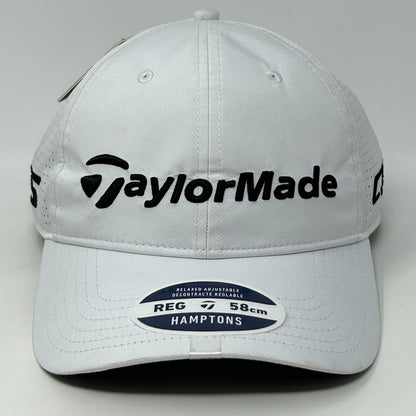 TaylorMade Hamptons Tour TP5 Qi10 Baseball Hat Cap Golf Golfer Golfing White