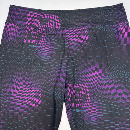 Walt Disney World Retro Glitch Leggings Womens 1X Yoga Geometric Mickey Black