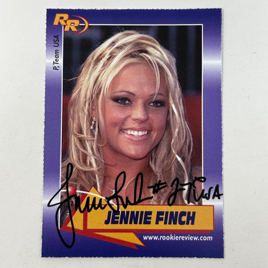 Jennie Finch Autographed Trading Card 2003 Rookie Review Signed Authenticated