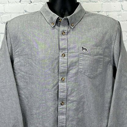 Vans Chima Ferguson Shirt in gray with button-down collar and small logo on chest pocket