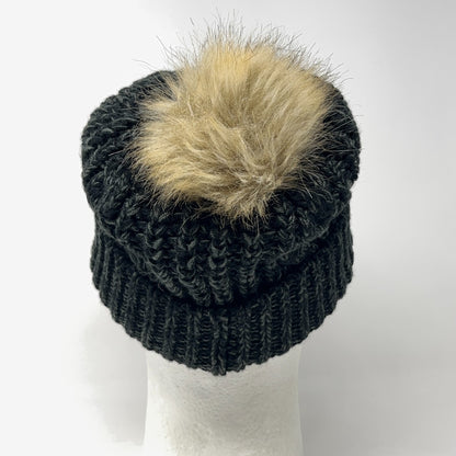 47 Brand Knit Beanie in Black with Faux Fur Pom for Vegas Golden Knights Fans