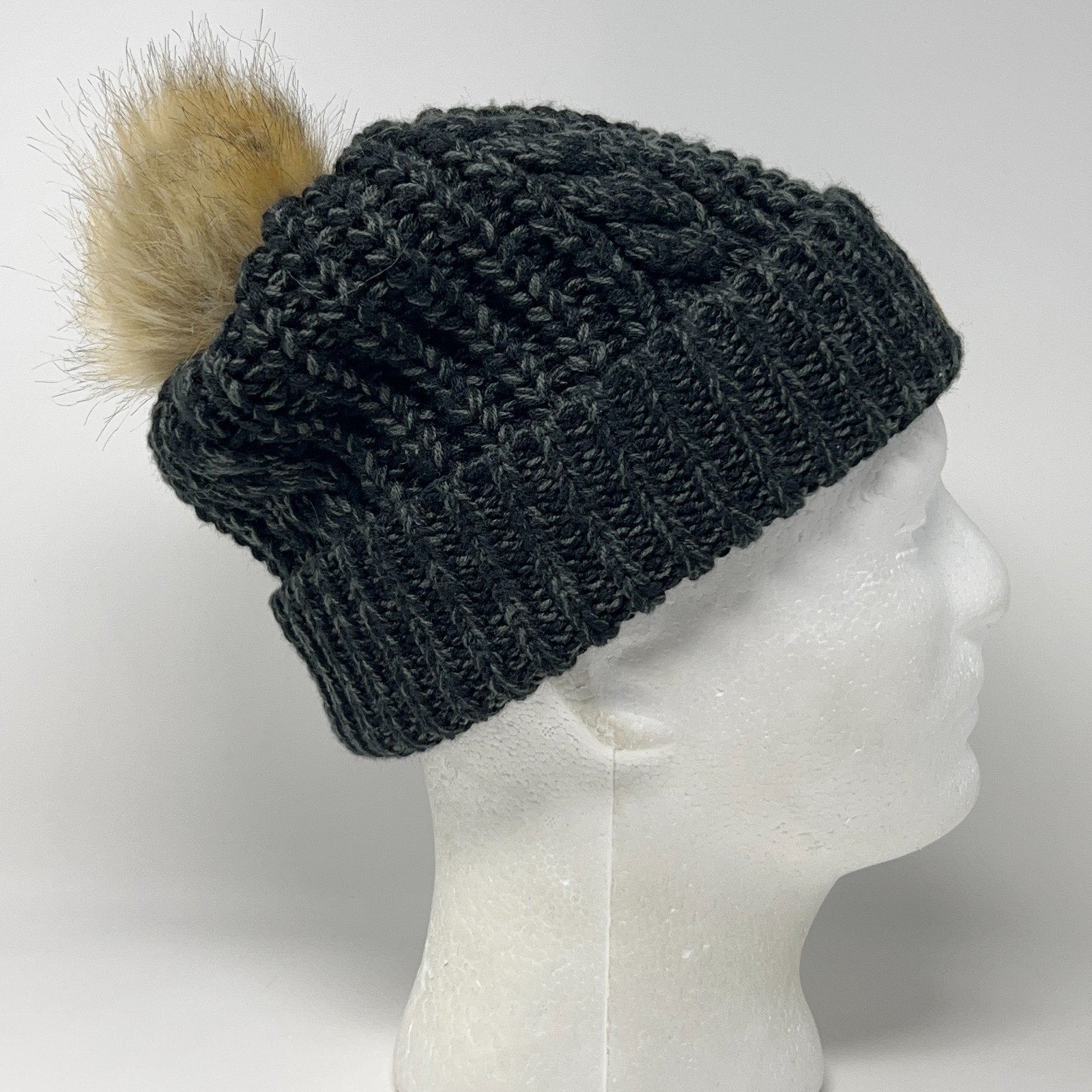 47 Brand Knit Beanie in Black with Pom Pom for Vegas Golden Knights Fans