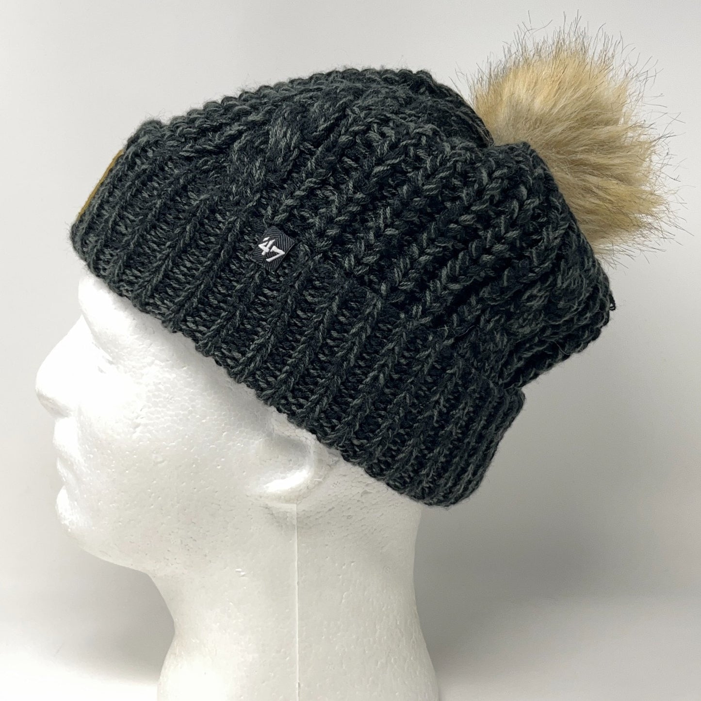 47 Brand Black Knit Hat with Pom Pom for Vegas Golden Knights Fans