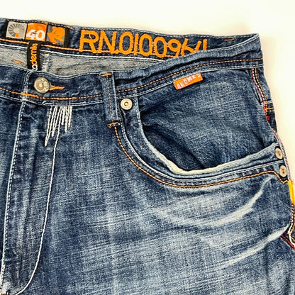 Akademiks 2000s Vintage Denim Jeans in Blue Size 40 Front View Vintage