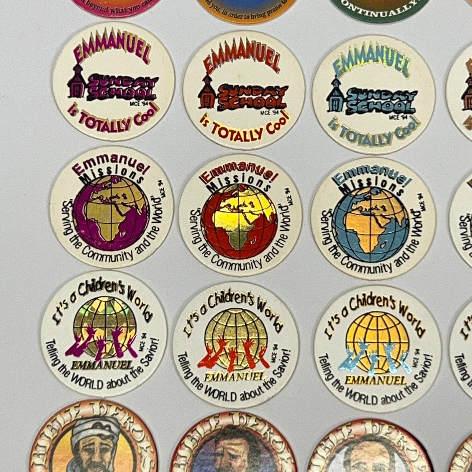 POG Vintage Pogs in Various Designs and Colors, Circular Shape, 2.5 inches, Front View