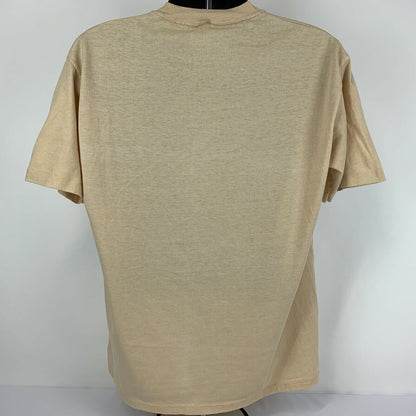 JERZEES 90s T-Shirt in Beige Size L Back view vintage