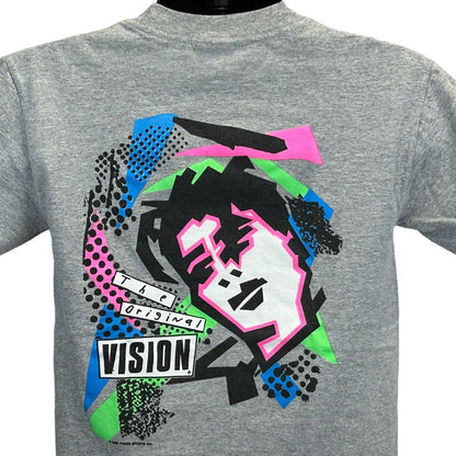 Gray Vision Street Wear Mark Gonzales T-shirt featuring colorful graphic print on the front