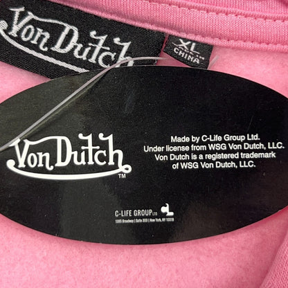 Von Dutch oversized hoodie in pink XL front