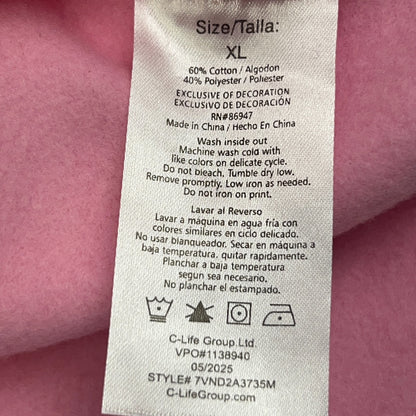 Von Dutch Oversized Hoodie in Pink XL Front